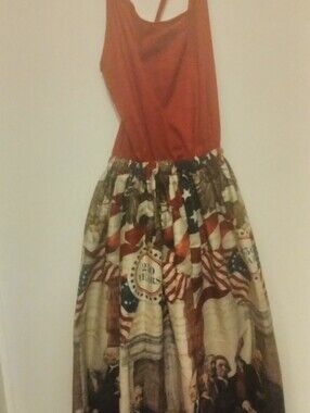 America 250 Patriotic Print Maxi Dress